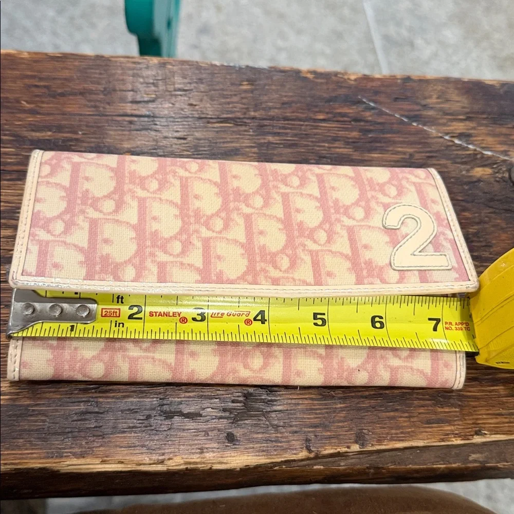 Dior Pink and‎ Cream Logo Clutch (wallet)